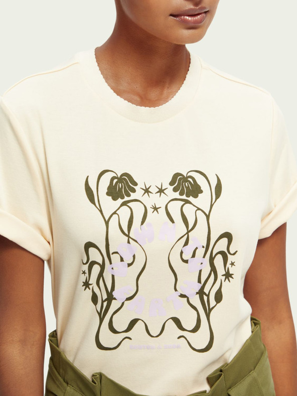 Scotch & Soda Bézs női póló Scotch & Soda Scotch & Soda