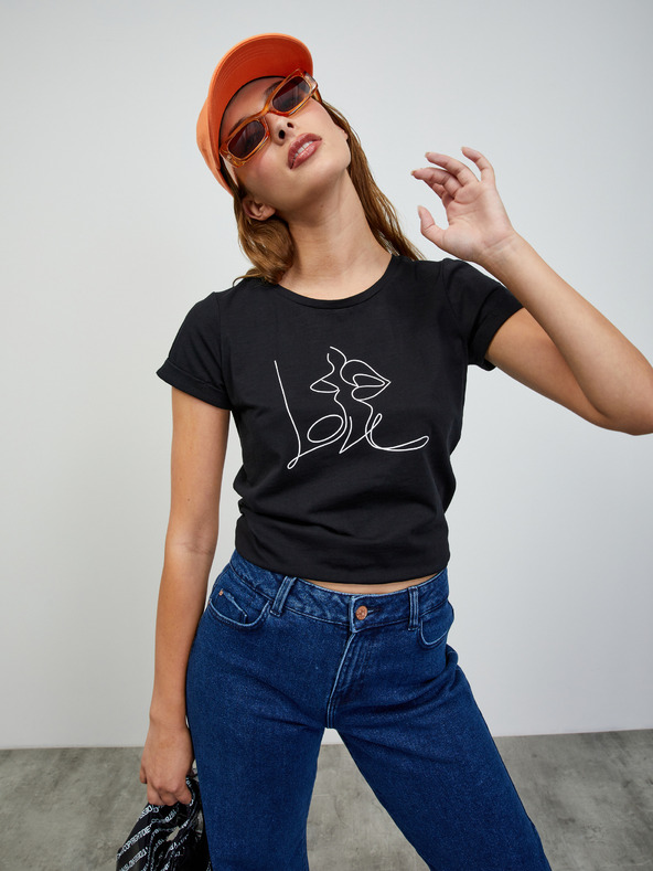 ZOOT.lab Fekete női ZOOT.lab kölcsön póló