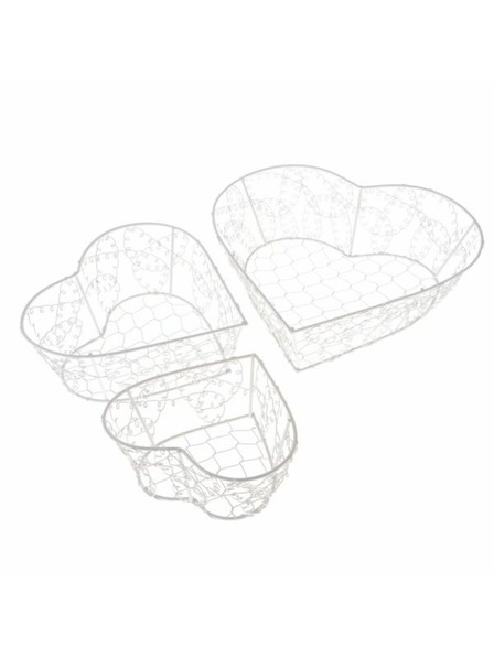 Casa de Engel Fém kosár - szív - 3 db-os szett, 0/36