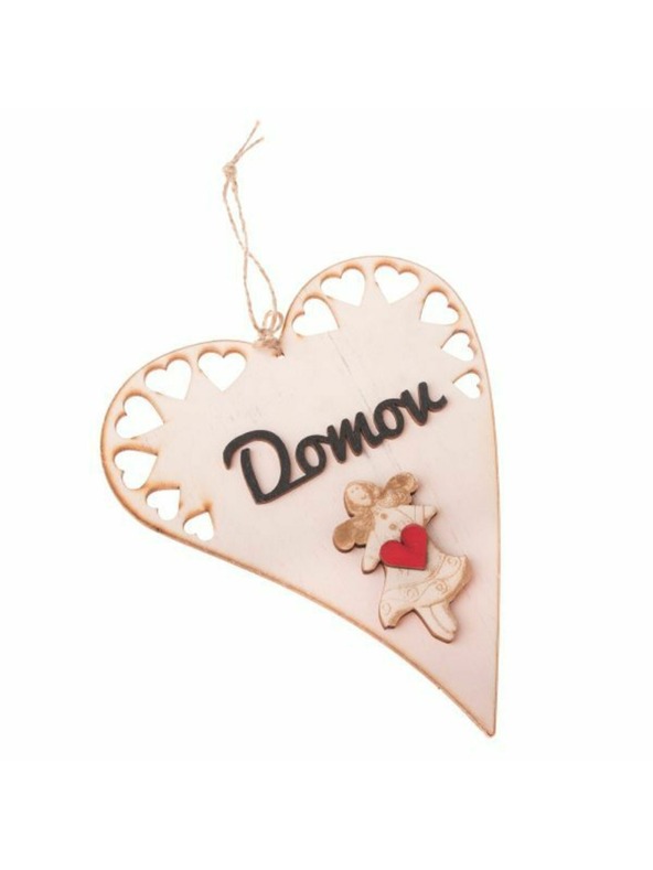 Casa de Engel Fa függesztő szívecske felirattal (CZ), 0/50
