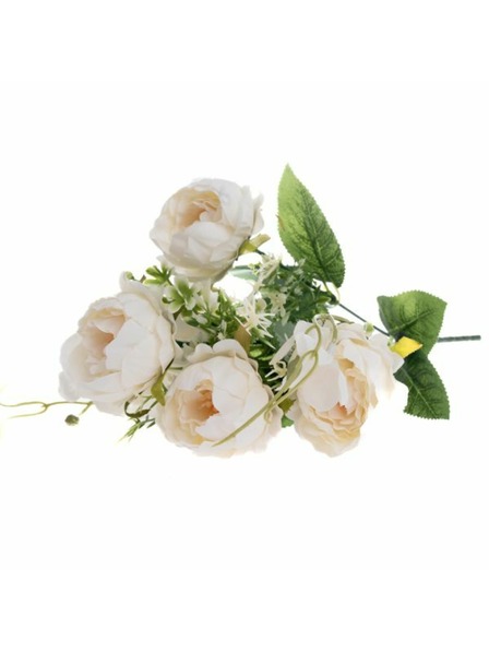 Casa de Engel Művirág csokor bazsarózsákkal, fehér, 48/384