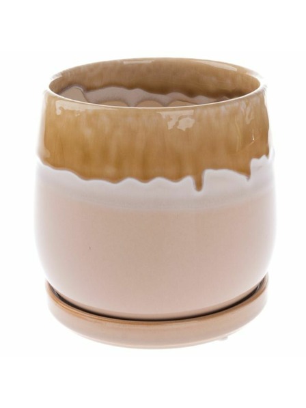 Casa de Engel Kerámia virágcserép tállal, sárga, 0/12