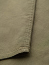 Ombre Clothing Férfi rövid ujjú ing kubai gallérral khaki Ombre Ruházat