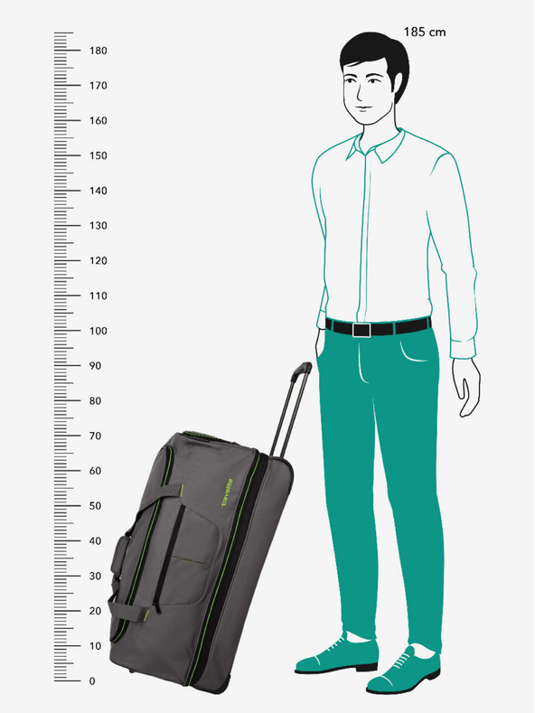 Travelite Travelite Basics kerekes düftin táska L Szürke/zöld