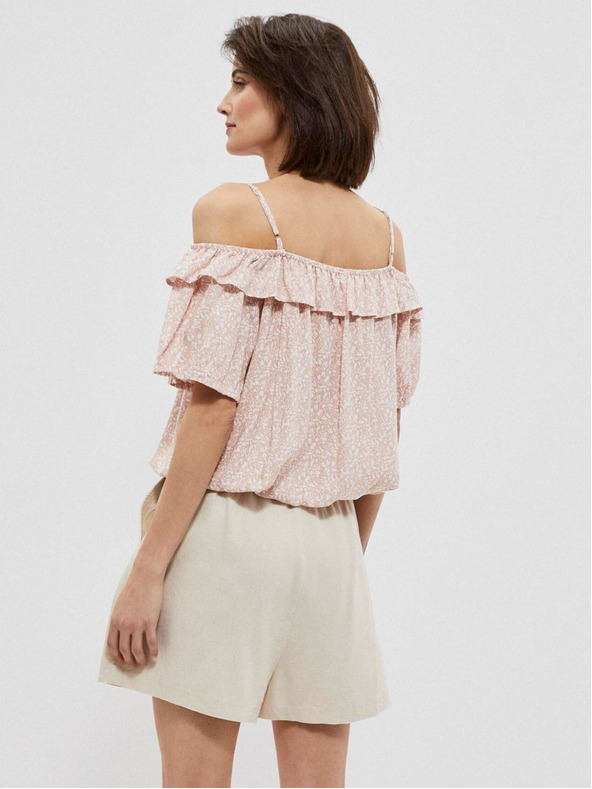 Moodo Világos rózsaszín női mintás blúz Moodo