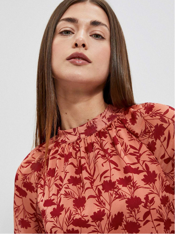 Moodo Bor-narancs női virágos blúz Moodo