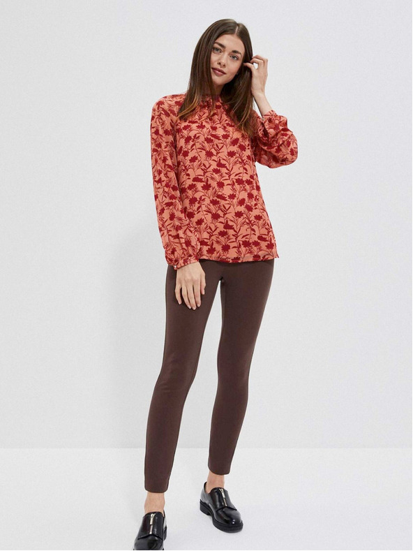 Moodo Bor-narancs női virágos blúz Moodo