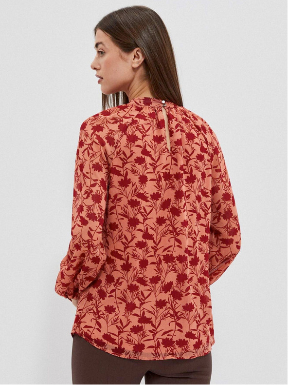 Moodo Bor-narancs női virágos blúz Moodo