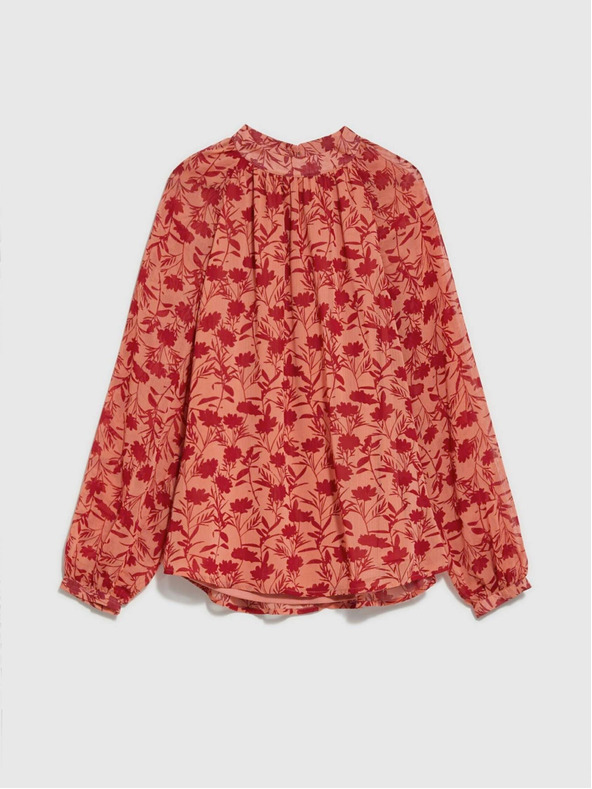 Moodo Bor-narancs női virágos blúz Moodo