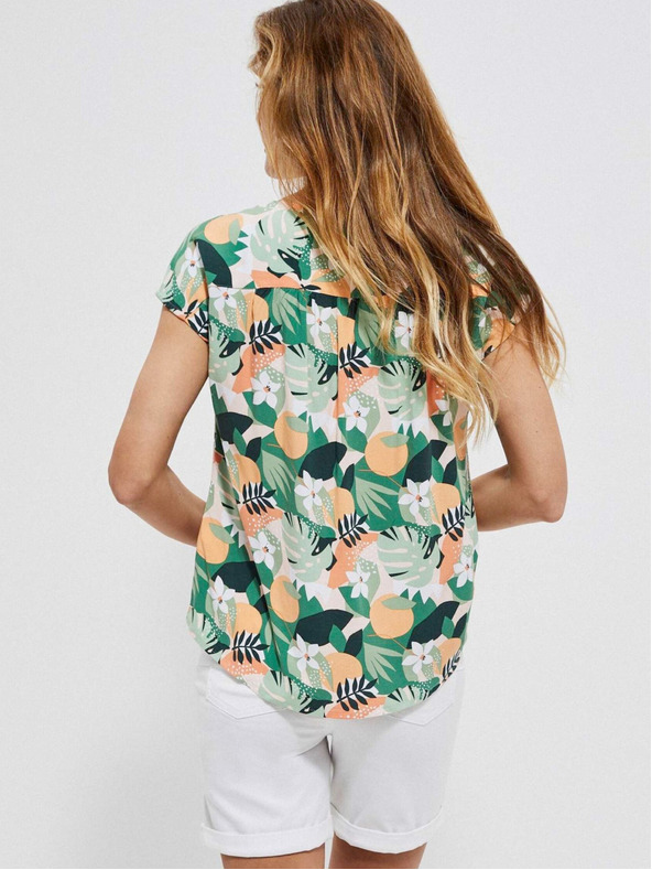 Moodo Zöld női mintás póló Moodo