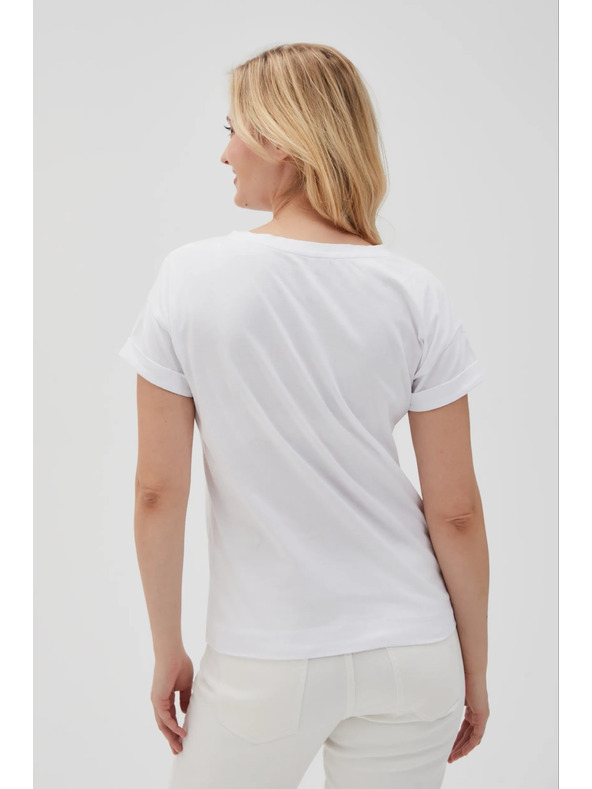 Moodo Women's White T-Shirt Moodo