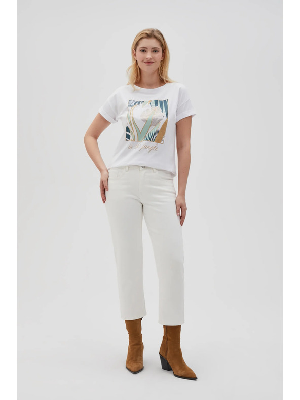 Moodo Women's White T-Shirt Moodo