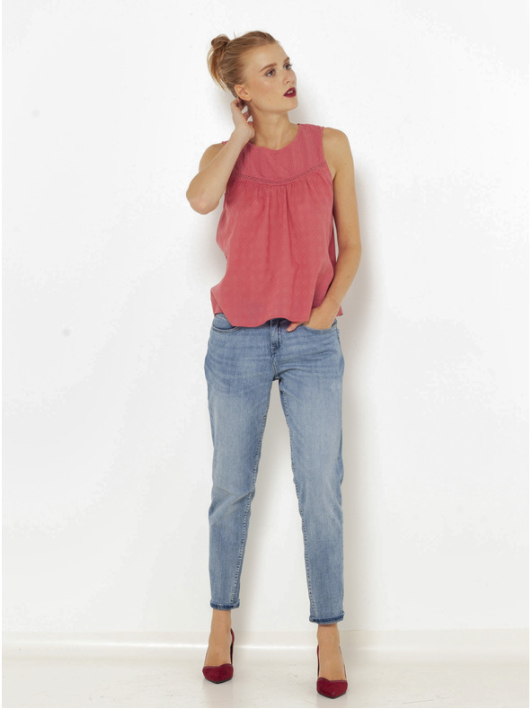 CAMAIEU Rózsaszín kockás felső CAMAIEU