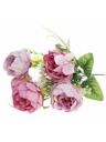Casa de Engel Művirág csokor bazsarózsákkal, rózsaszín, 48/384