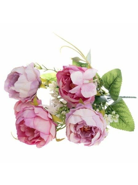 Casa de Engel Művirág csokor bazsarózsákkal, rózsaszín, 48/384