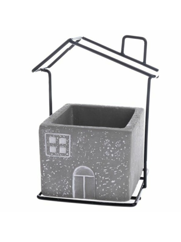 Casa de Engel Beton virágtartó borítás fém házzal, 0/24