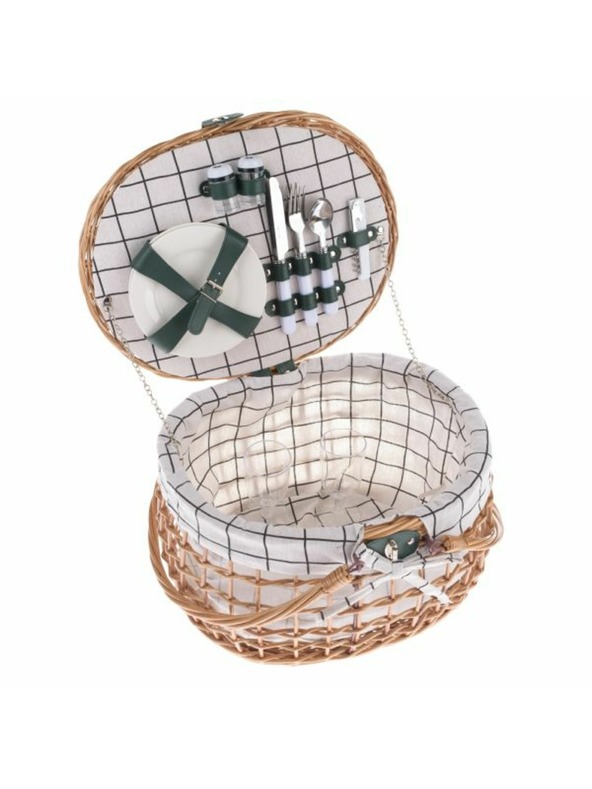 Casa de Engel 2 személyes fonott piknikkosár, 0/2