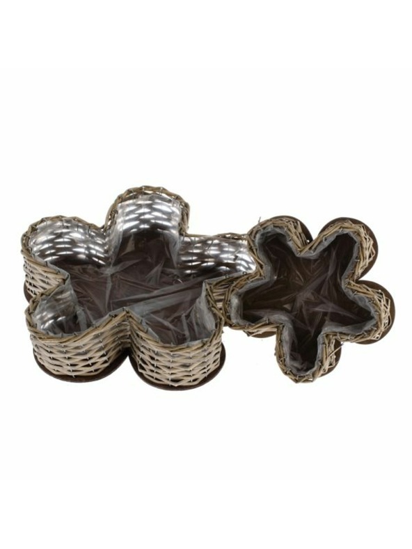 Casa de Engel Rattan virágcserepek PVC-vel - 2 db-os szett, 0/10