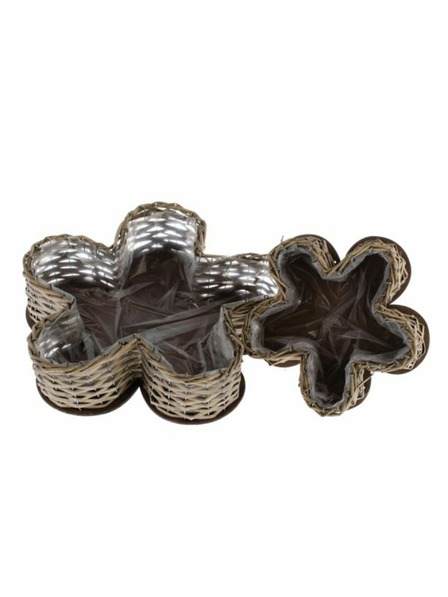 Casa de Engel Rattan virágcserepek PVC-vel - 2 db-os szett, 0/10