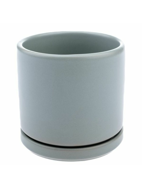 Casa de Engel Kerámia virágcserép tállal, szürke, 0/24