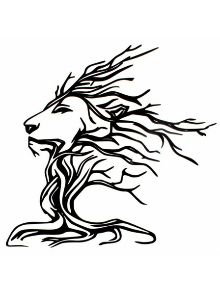 Casa de Engel Fali dekoráció fából - fa/oroszlán, 0/25