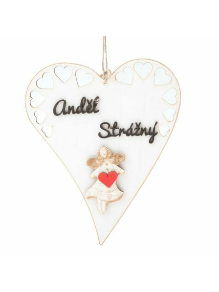 Casa de Engel Fa függesztő szívecske felirattal (CZ), 0/50