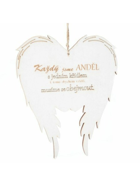 Casa de Engel Fa felfüggeszthető szárnyak felirattal (CZ), 0/20