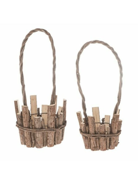 Casa de Engel Fa kosár PVC-vel - 2 db-os szett, 0/8