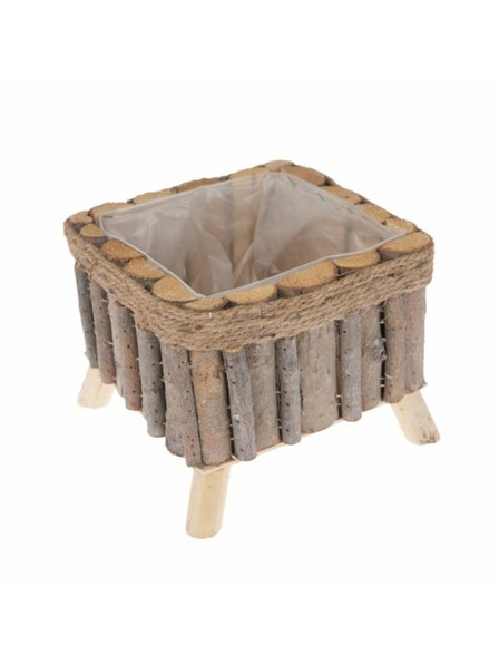 Casa de Engel Négyzetes fa virágláda lábakkal PVC-vel, 0/16