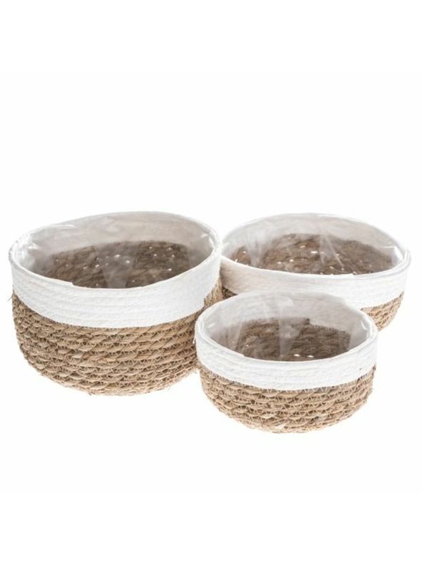 Casa de Engel PVC kosár (tengeri fű) - 3 darabos készlet, 0/12