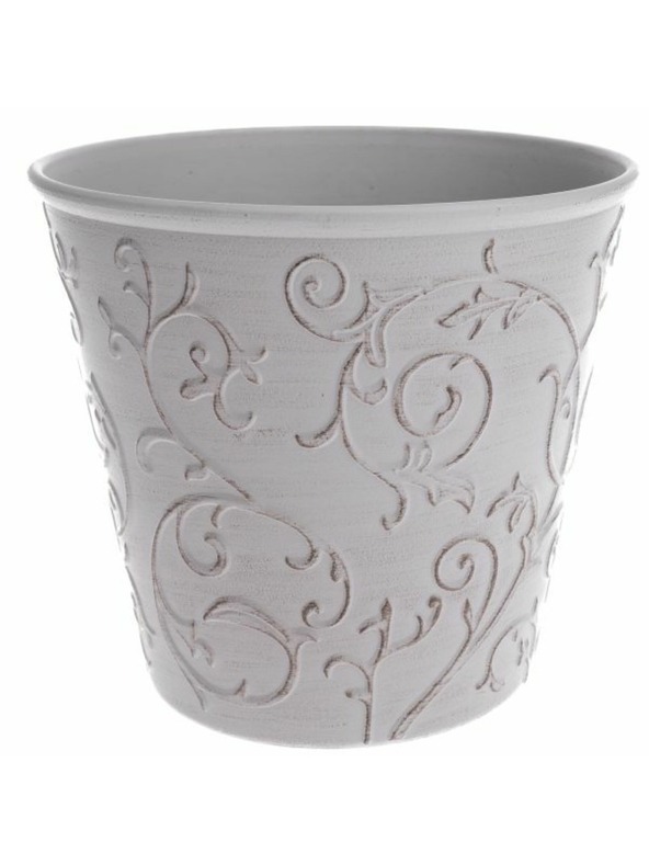 Casa de Engel Virágtartó tartó - Öko műanyag, fehér virágos, 0/48