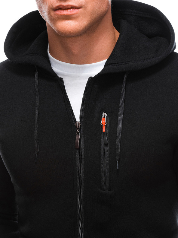 Edoti Férfi kapucnis pulóver 1539B - fekete OTHER