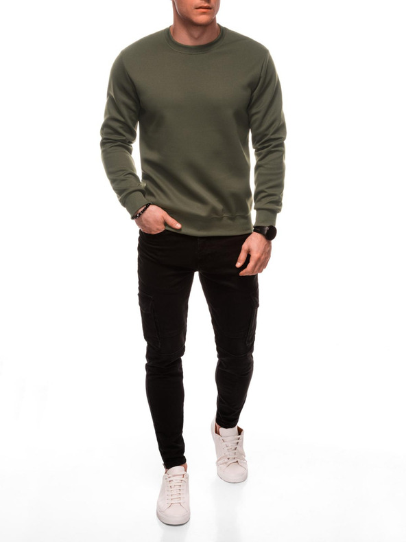 Edoti Férfi kapucnis pulóver B1710 - olajzöld EDOTI