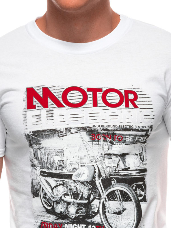 Edoti Férfi póló nyomattal 1982S - sötétkék OTHER