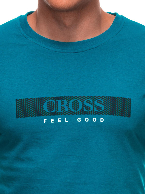 Edoti Férfi póló nyomattal S2033 - fehér OTHER