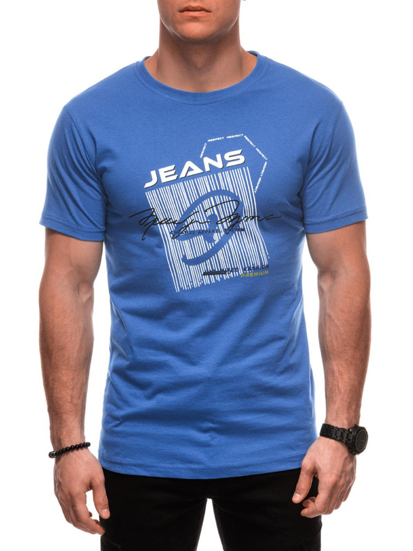 Edoti Férfi póló nyomattal S2033 - fehér OTHER