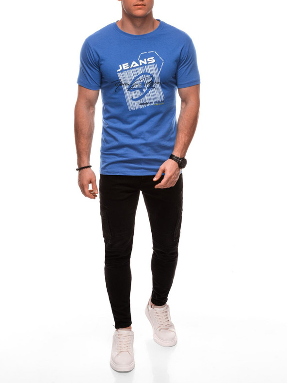 Edoti Férfi póló nyomattal S2033 - fehér OTHER