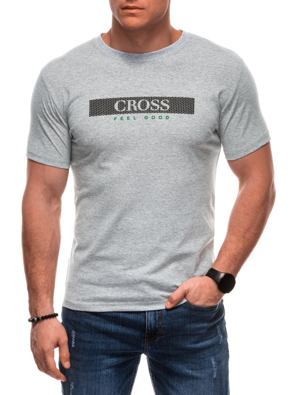 Edoti Férfi póló nyomattal S2033 - fehér OTHER