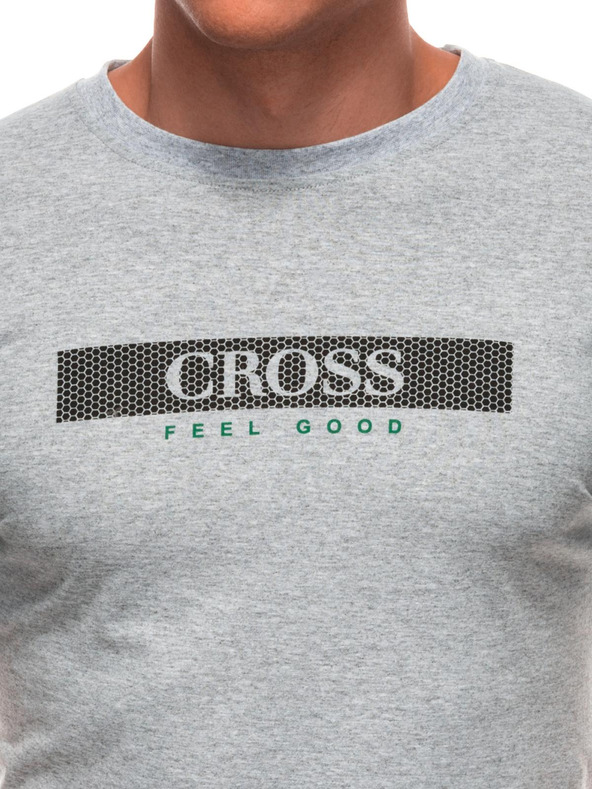 Edoti Férfi póló nyomattal S2033 - fehér OTHER