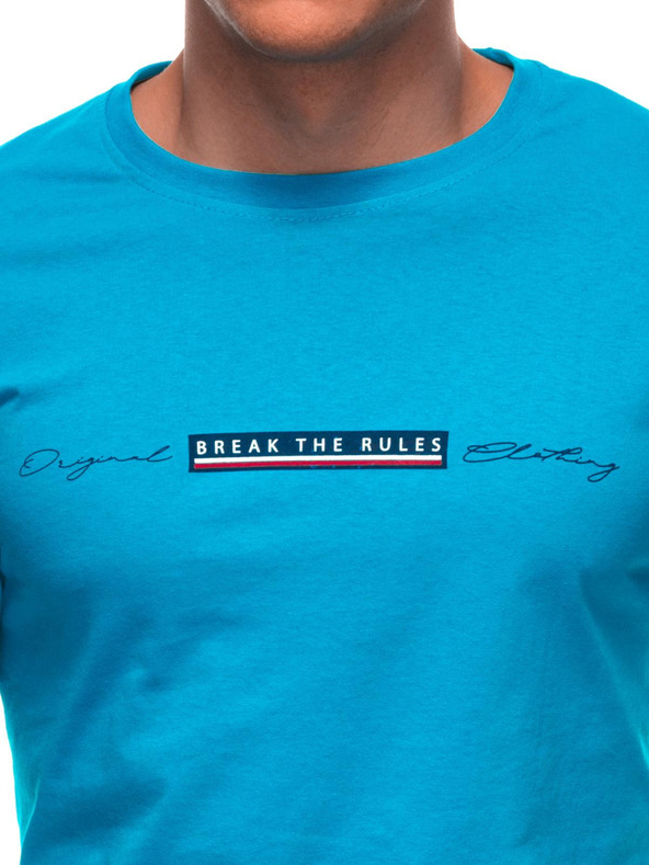 Edoti Férfi póló nyomattal S2033 - fehér OTHER