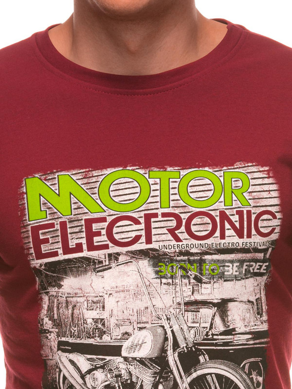 Edoti Férfi póló nyomattal 1982S - sötétkék OTHER