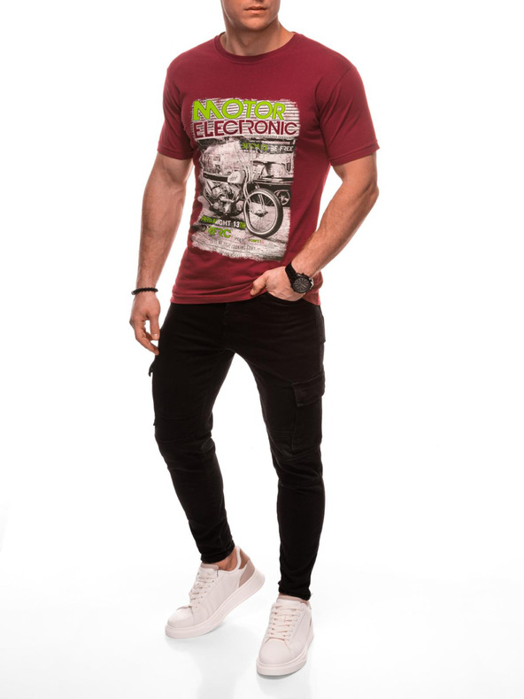 Edoti Férfi póló nyomattal 1982S - sötétkék OTHER