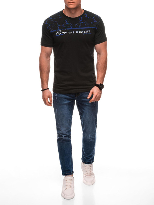 Edoti Férfi póló nyomattal S2033 - fehér OTHER