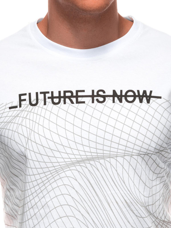 Edoti Férfi póló nyomattal S2033 - fehér OTHER