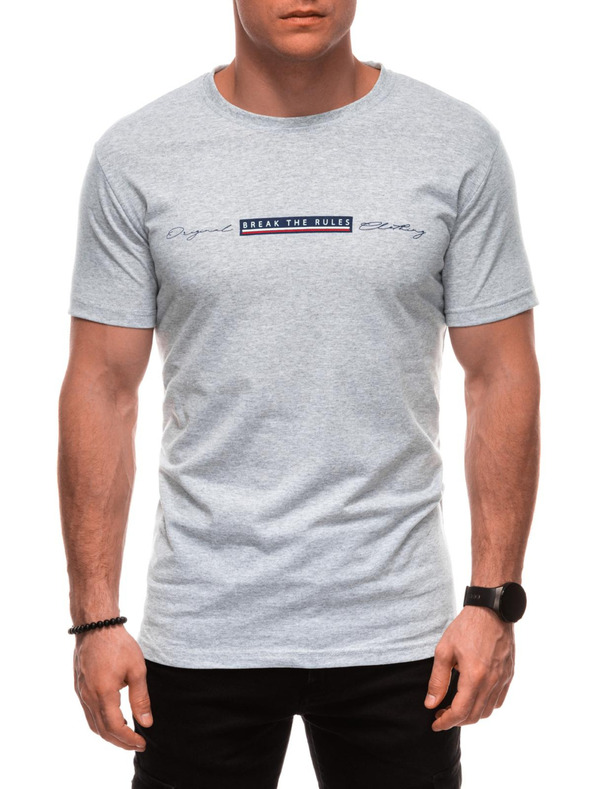 Edoti Férfi póló nyomattal S2033 - fehér OTHER