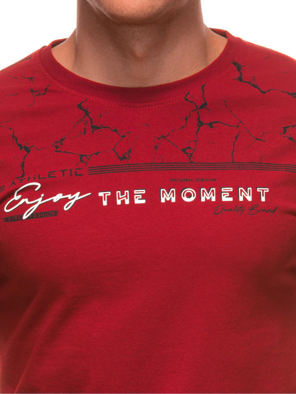 Edoti Férfi póló nyomattal S2033 - fehér OTHER