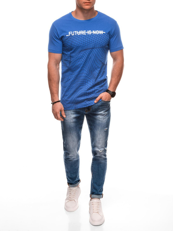 Edoti Férfi póló nyomattal S2033 - fehér OTHER