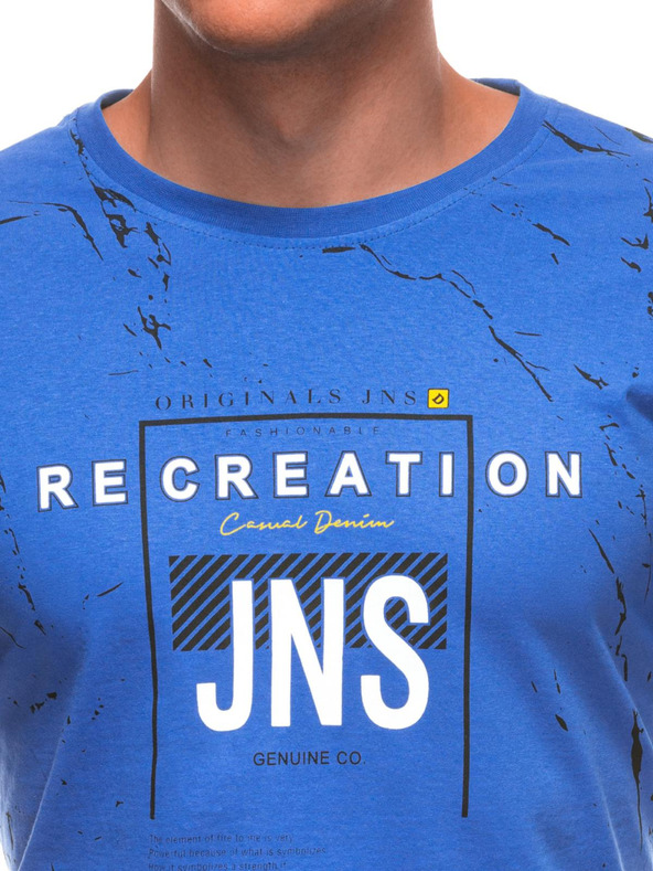 Edoti Férfi póló nyomattal 1982S - sötétkék OTHER