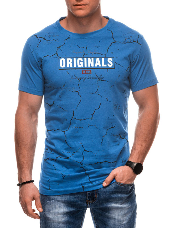 Edoti Férfi póló nyomattal S2033 - fehér OTHER