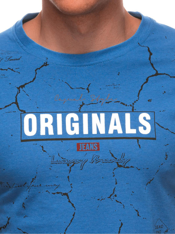 Edoti Férfi póló nyomattal S2033 - fehér OTHER